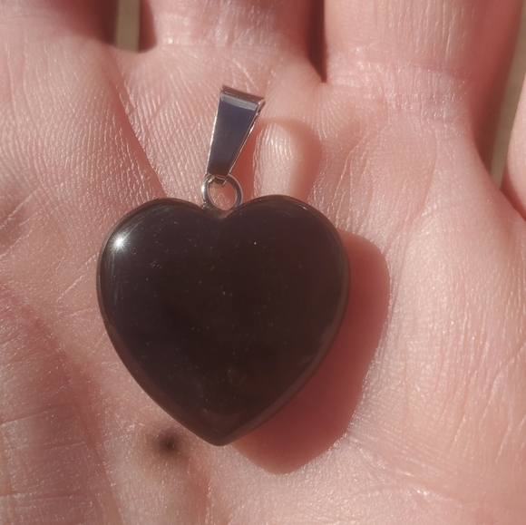 New Black Onyx Heart Shaped Pendant. - Picture 7 of 10